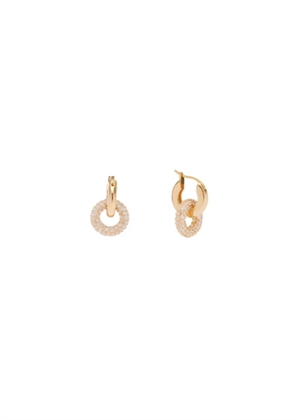Emmeline Crystals hoops Forgyldt/Clear Pico 